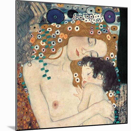 Le tre età della donna-Gustav Klimt-Mounted Art Print