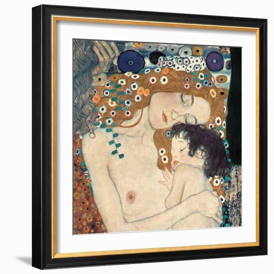 Le tre età della donna-Gustav Klimt-Framed Art Print