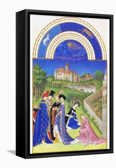 Le Tres Riches Heures Du Duc De Berry - April-Paul Herman & Jean Limbourg-Framed Stretched Canvas