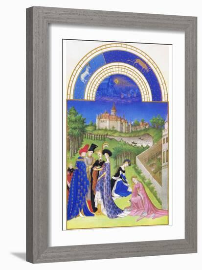 Le Tres Riches Heures Du Duc De Berry - April-Paul Herman & Jean Limbourg-Framed Art Print