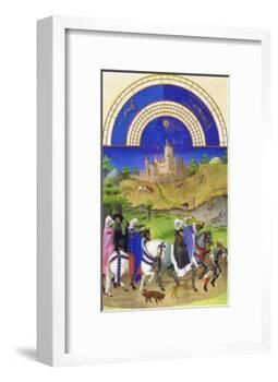 Le Tres Riches Heures Du Duc De Berry - August-Paul Herman & Jean Limbourg-Framed Art Print