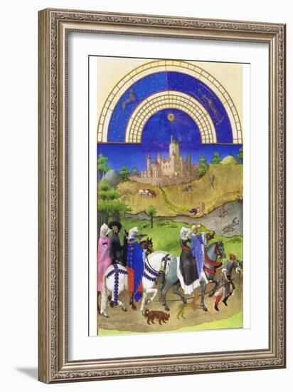 Le Tres Riches Heures Du Duc De Berry - August-Paul Herman & Jean Limbourg-Framed Art Print