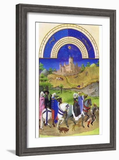 Le Tres Riches Heures Du Duc De Berry - August-Paul Herman & Jean Limbourg-Framed Art Print