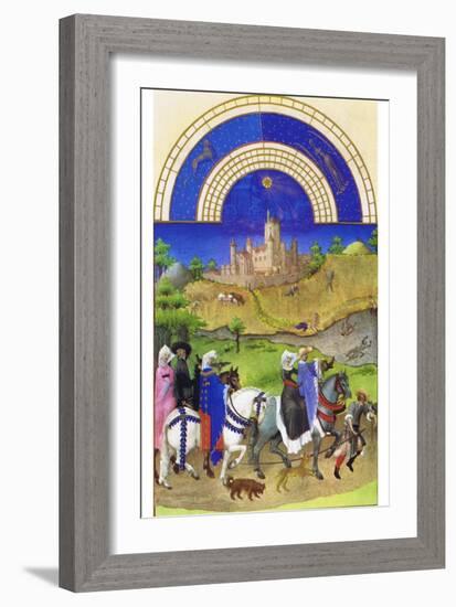 Le Tres Riches Heures Du Duc De Berry - August-Paul Herman & Jean Limbourg-Framed Art Print