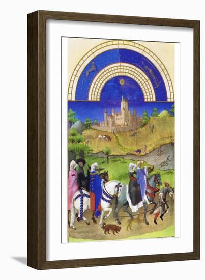 Le Tres Riches Heures Du Duc De Berry - August-Paul Herman & Jean Limbourg-Framed Art Print