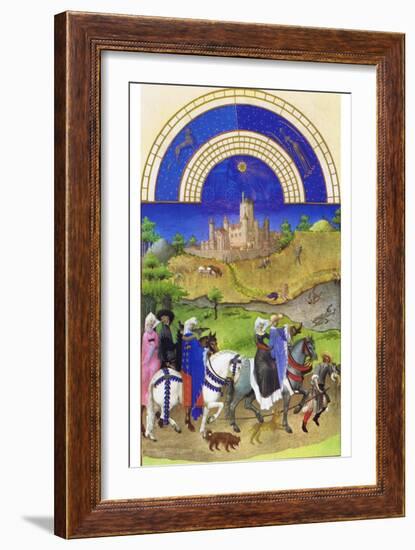 Le Tres Riches Heures Du Duc De Berry - August-Paul Herman & Jean Limbourg-Framed Art Print