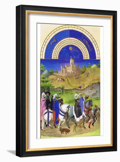 Le Tres Riches Heures Du Duc De Berry - August-Paul Herman & Jean Limbourg-Framed Art Print