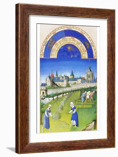 Le Tres Riches Heures Du Duc De Berry - June-Paul Herman & Jean Limbourg-Framed Art Print