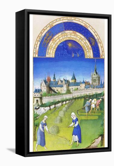 Le Tres Riches Heures Du Duc De Berry - June-Paul Herman & Jean Limbourg-Framed Stretched Canvas