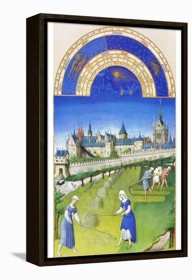 Le Tres Riches Heures Du Duc De Berry - June-Paul Herman & Jean Limbourg-Framed Stretched Canvas