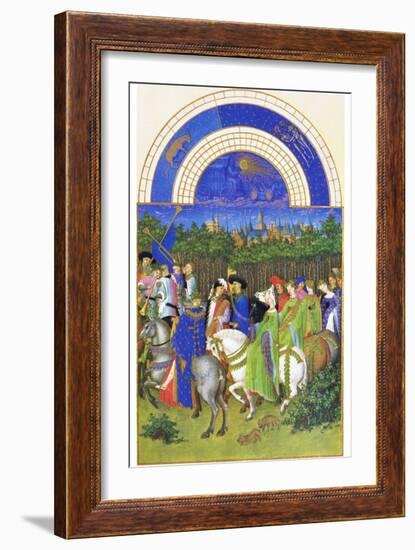 Le Tres Riches Heures Du Duc De Berry - May-Paul Herman & Jean Limbourg-Framed Art Print