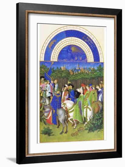 Le Tres Riches Heures Du Duc De Berry - May-Paul Herman & Jean Limbourg-Framed Art Print