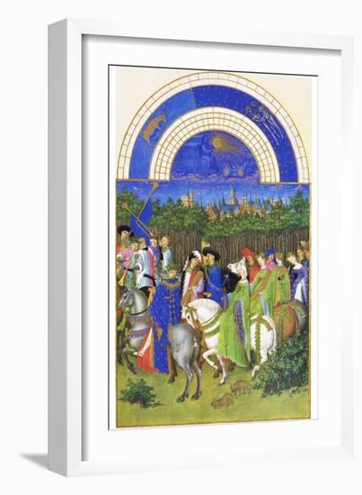 Le Tres Riches Heures Du Duc De Berry - May-Paul Herman & Jean Limbourg-Framed Art Print