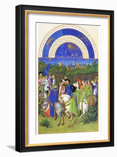 Le Tres Riches Heures Du Duc De Berry - May-Paul Herman & Jean Limbourg-Framed Art Print