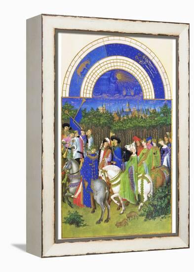 Le Tres Riches Heures Du Duc De Berry - May-Paul Herman & Jean Limbourg-Framed Stretched Canvas