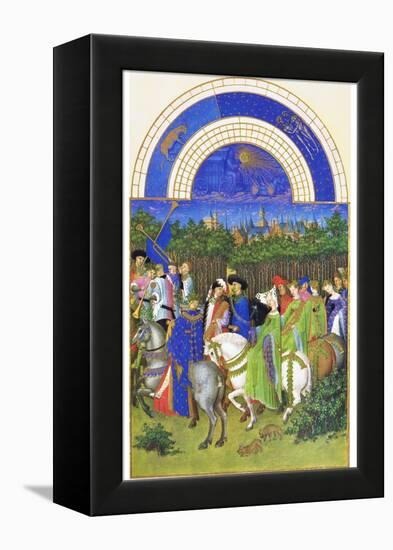 Le Tres Riches Heures Du Duc De Berry - May-Paul Herman & Jean Limbourg-Framed Stretched Canvas