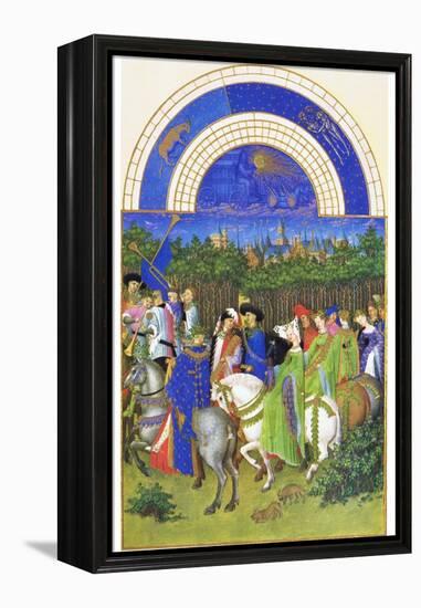 Le Tres Riches Heures Du Duc De Berry - May-Paul Herman & Jean Limbourg-Framed Stretched Canvas