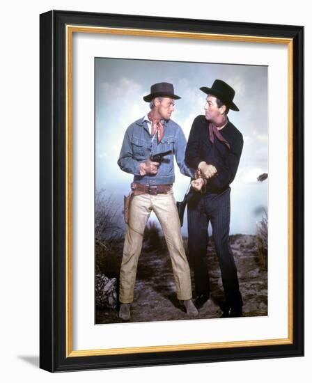 Le tresor du pendu The Law and Jake Wade by John Sturges with Richard Widmark and Robert Taylor, 19-null-Framed Photo