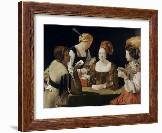 Le Tricheur à l'as de carreau-Georges de La Tour-Framed Giclee Print