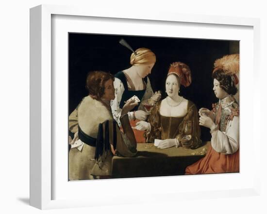 Le Tricheur à l'as de carreau-Georges de La Tour-Framed Giclee Print