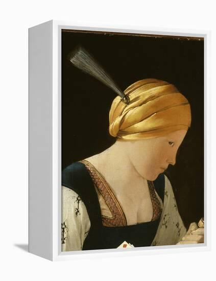 Le Tricheur à l'as de carreau-Georges de La Tour-Framed Premier Image Canvas