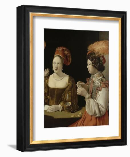 Le Tricheur à l'as de carreau-Georges de La Tour-Framed Giclee Print