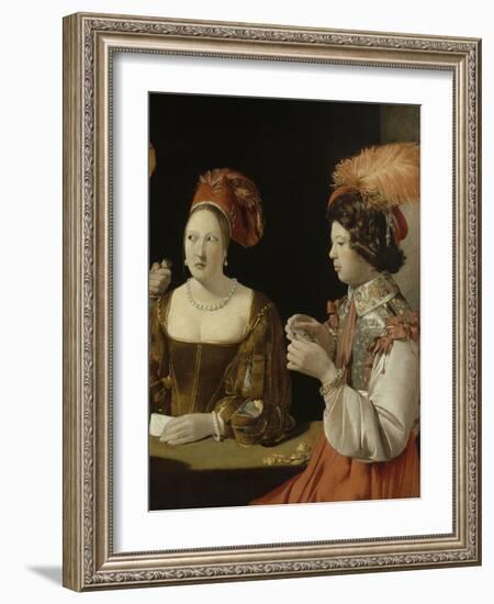 Le Tricheur à l'as de carreau-Georges de La Tour-Framed Giclee Print