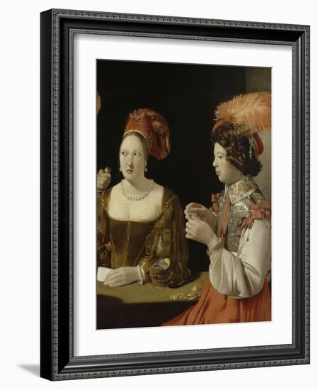 Le Tricheur à l'as de carreau-Georges de La Tour-Framed Giclee Print