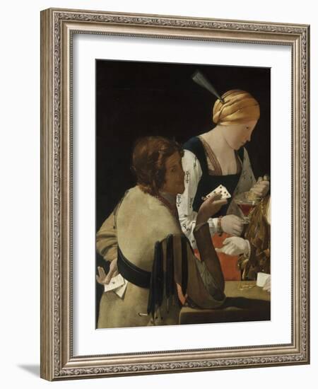 Le Tricheur à l'as de carreau-Georges de La Tour-Framed Giclee Print