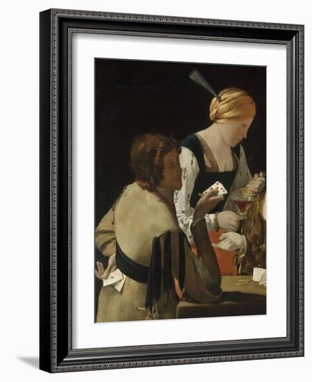 Le Tricheur à l'as de carreau-Georges de La Tour-Framed Giclee Print