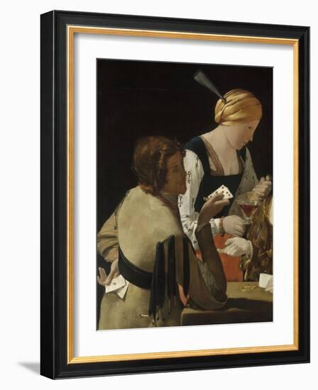 Le Tricheur à l'as de carreau-Georges de La Tour-Framed Giclee Print