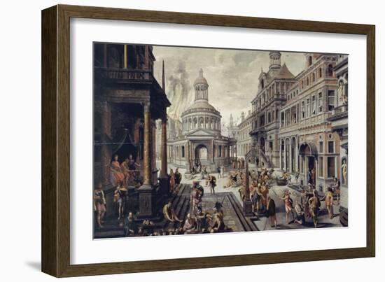 Le triumvirat romain-Hans Vredeman Vries-Framed Giclee Print