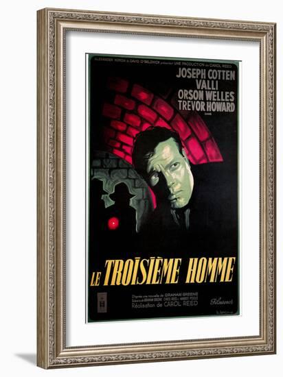 Le Troisieme Homme, (AKA the Third Man), Orsom Welles, 1949-null-Framed Premium Giclee Print