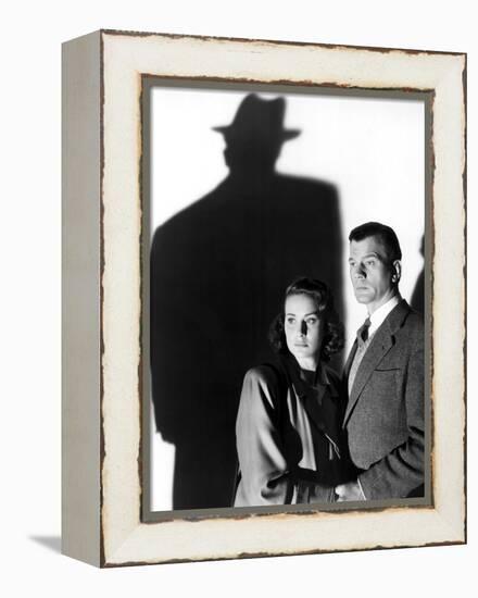 Le Troisieme Homme THE THIRD MAN by Carol Reed with Alida Valli and Joseph Cotten, 1949 (b/w photo)-null-Framed Stretched Canvas