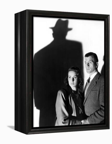 Le Troisieme Homme THE THIRD MAN by Carol Reed with Alida Valli and Joseph Cotten, 1949 (b/w photo)-null-Framed Stretched Canvas