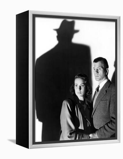 Le Troisieme Homme THE THIRD MAN by Carol Reed with Alida Valli and Joseph Cotten, 1949 (b/w photo)-null-Framed Stretched Canvas