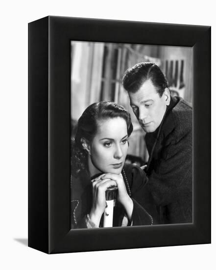 Le Troisieme Homme THE THIRD MAN by Carol Reed with Alida Valli and Joseph Cotten, 1949 (b/w photo)-null-Framed Stretched Canvas