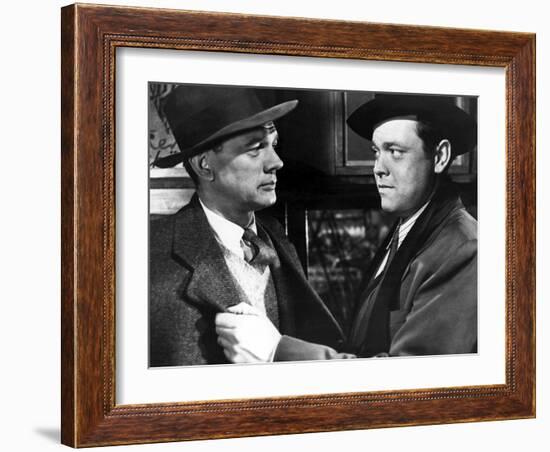 Le Troisieme Homme THE THIRD MAN by Carol Reed with Joseph Cotten and Orson Welles, 1949 (b/w photo-null-Framed Photo