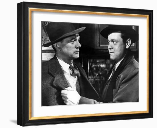 Le Troisieme Homme THE THIRD MAN by Carol Reed with Joseph Cotten and Orson Welles, 1949 (b/w photo-null-Framed Photo