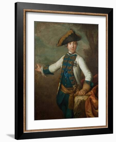 Le Tsar Pierre III De Russie - Portrait of the Tsar Peter III of Russia (1728-1762), Anonymous . Oi-Unknown Artist-Framed Giclee Print