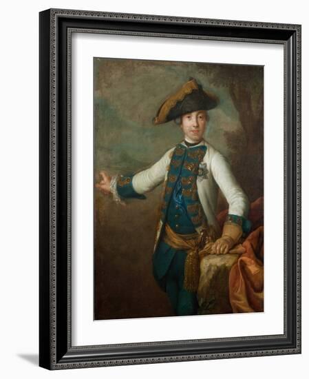 Le Tsar Pierre III De Russie - Portrait of the Tsar Peter III of Russia (1728-1762), Anonymous . Oi-Unknown Artist-Framed Giclee Print