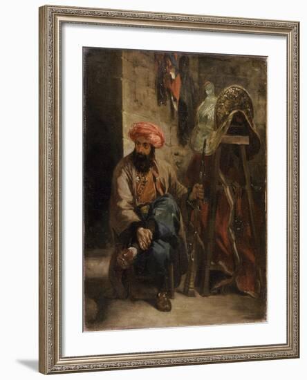 Le Turc à la selle-Eugene Delacroix-Framed Giclee Print