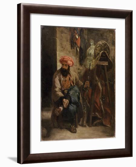 Le Turc à la selle-Eugene Delacroix-Framed Giclee Print