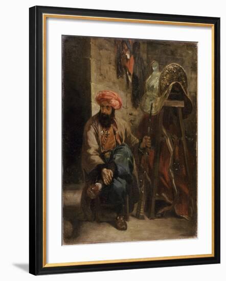 Le Turc à la selle-Eugene Delacroix-Framed Giclee Print