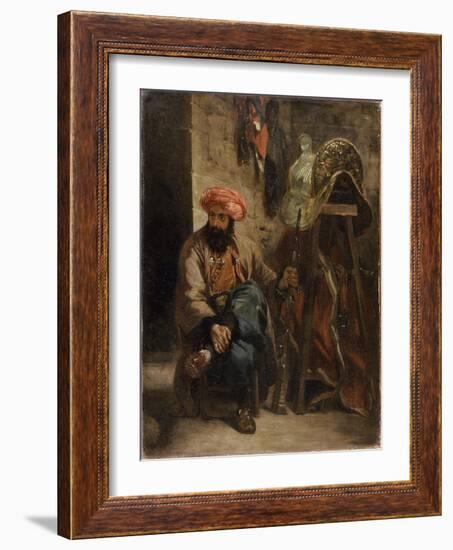 Le Turc à la selle-Eugene Delacroix-Framed Giclee Print