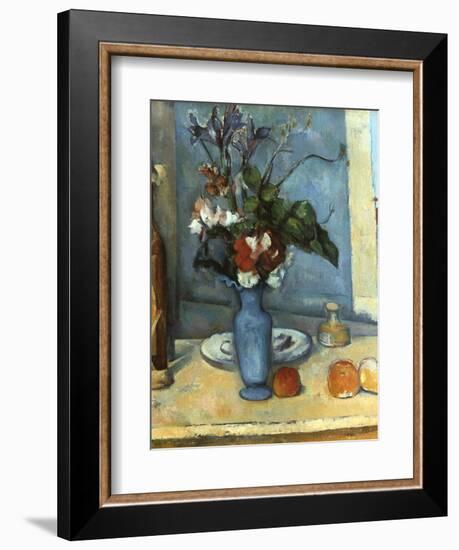 Le Vase Bleu, 1889-1890-Paul Cézanne-Framed Giclee Print