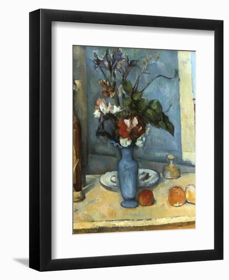 Le Vase Bleu, 1889-1890-Paul Cézanne-Framed Giclee Print