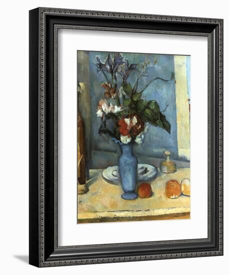 Le Vase Bleu, 1889-1890-Paul Cézanne-Framed Giclee Print