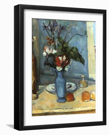 Le Vase Bleu, 1889-1890-Paul Cézanne-Framed Giclee Print