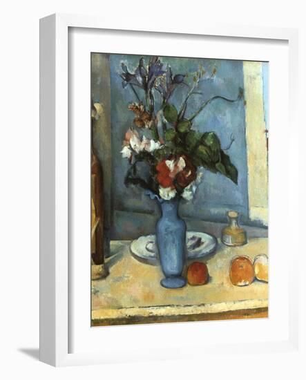 Le Vase Bleu, 1889-1890-Paul Cézanne-Framed Giclee Print